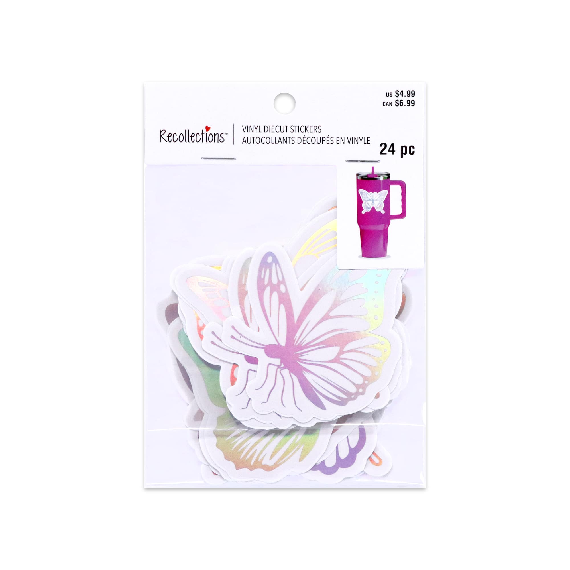 Holographic Butterfly Vinyl Die-Cut Stickers by Recollections™